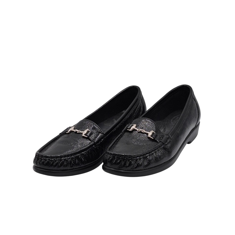 SAS Tripad Comfort Shoes Womens Size 8.5 Black Loafers Slip On Leather Moccasin